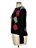 Rafaella Argyle Black Pullover Sweater Size XL - photo 5
