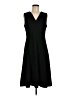 Ann Taylor 100% Polyester Solid Black Casual Dress Size 8 - photo 1