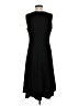 Ann Taylor 100% Polyester Solid Black Casual Dress Size 8 - photo 2