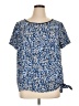 MICHAEL Michael Kors 100% Polyester Blue Short Sleeve Blouse Size 1X - photo 1