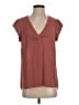 DR2 100% Polyester Brown Short Sleeve Blouse Size S - photo 1
