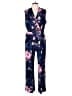 Susan Graver Floral Blue Jumpsuit Size L (petite) - photo 1