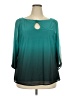 Sara Michelle 100% Polyester Teal 3/4 Sleeve Blouse Size 3X - photo 1