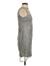 Marina 100% Nylon Metallic Silver Cocktail Dress Size 4 - photo 4