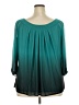 Sara Michelle 100% Polyester Teal 3/4 Sleeve Blouse Size 3X - photo 2