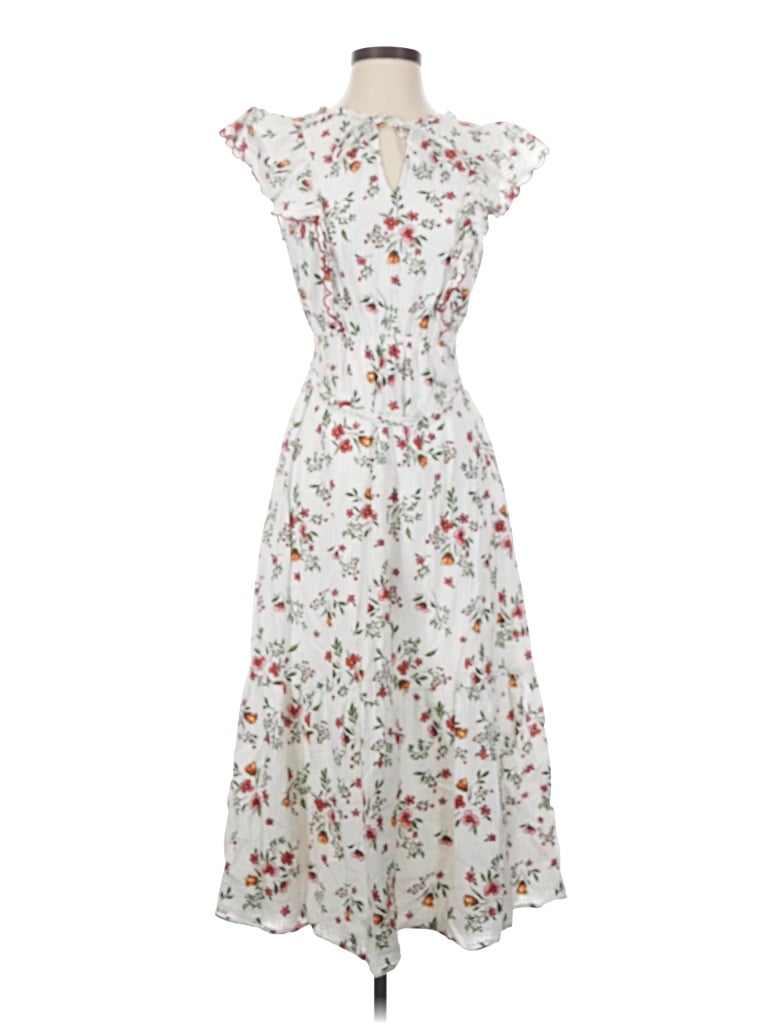Pre-owned Lc Lauren Conrad Casual Dress In White