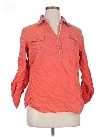 Jones New York Signature 3/4 Sleeve Button-Down Shirt (view 1)