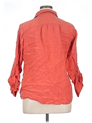 Jones New York Signature 3/4 Sleeve Button-Down Shirt (view 2)