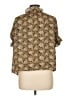 J.Crew 100% Polyester Brown Short Sleeve Blouse Size L - photo 2