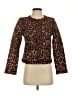 J.Crew 100% Polyester Animal Print Brown Jacket Size 4 - photo 1