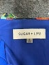 Sugar Lips 100% Polyester Graphic Blue Cocktail Dress Size S - photo 7
