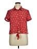 Hippie Rose 100% Polyester Red Short Sleeve Blouse Size XL - photo 1