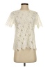 Very J 100% Polyester Ivory Short Sleeve Blouse Size S - photo 1