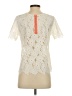 Very J 100% Polyester Ivory Short Sleeve Blouse Size S - photo 2
