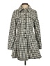 Laundry by Shelli Segal Houndstooth Gray Coat Size S - photo 1