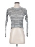 Eyeshadow 100% Acrylic Metallic Silver Pullover Sweater Size S - photo 1