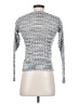 Eyeshadow 100% Acrylic Metallic Silver Pullover Sweater Size S - photo 2