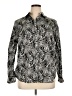 Chaps 100% Cotton Paisley Silver Long Sleeve Button-Down Shirt Size 1X - photo 1
