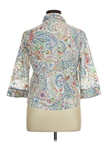 Alfred Dunner 3/4 Sleeve Button-Down Shirt (view 2)