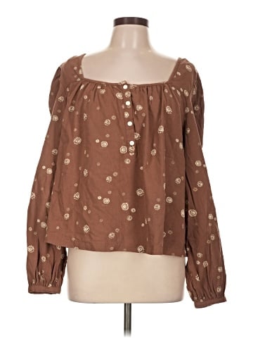 a.n.a. A New Approach 3/4 Sleeve Blouse (view 1)