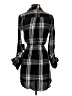 Express 100% Rayon Plaid Black Casual Dress Size XS - photo 2