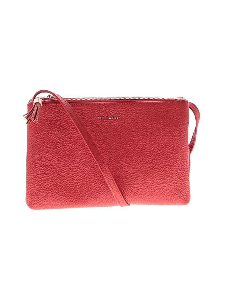 Pre-owned Ted Baker Leather Crossbody Bag In Red