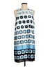 Ann Taylor 100% Polyester Graphic Blue Casual Dress Size 8 - photo 1