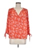 Collective Concepts 100% Polyester Orange 3/4 Sleeve Blouse Size M - photo 1