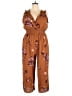 Xhilaration Floral Brown Jumpsuit Size XXL - photo 1