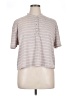PrAna Stripes Gray Short Sleeve Top Size XL - photo 1