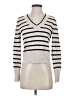 Marled Stripes Ivory Pullover Sweater Size S - photo 1