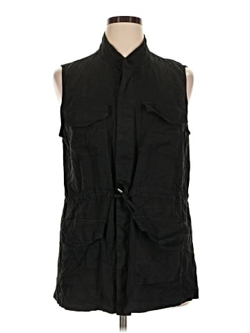 a.n.a. A New Approach Sleeveless Button-Down Shirt (view 1)