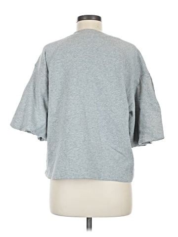 Madewell Heathered Raglan Puff-Sleeve Sweatshirt (view 2)