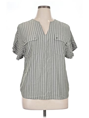 Jones New York Signature Short Sleeve Blouse (view 1)