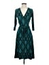 Leota Argyle Teal Casual Dress Size S - photo 1
