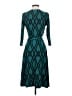 Leota Argyle Teal Casual Dress Size S - photo 2