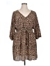 City Chic Animal Print Brown Casual Dress Size 14 Plus (XS) - photo 1