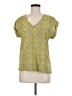 Audrey 3+1 Yellow Short Sleeve Blouse Size M - photo 1