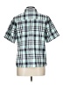 Pendleton 100% Cotton Checkered-gingham Teal Short Sleeve Button-Down Shirt Size L - photo 2