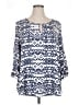 STETSON 100% Rayon Blue 3/4 Sleeve Blouse Size 1X - photo 1