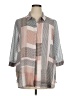 Jones & Co 100% Polyester Color Block Gray 3/4 Sleeve Blouse Size 1X - photo 1