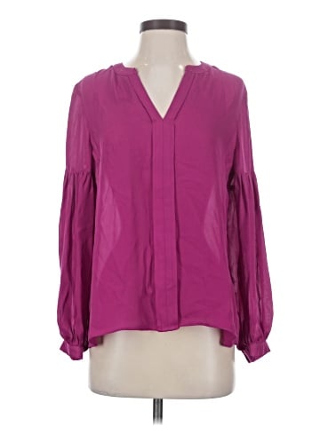Parker Long Sleeve Silk Top (view 1)