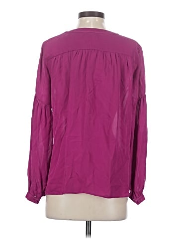 Parker Long Sleeve Silk Top (view 2)