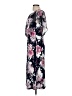 Connected Apparel Floral Black Cocktail Dress Size 8 - photo 5