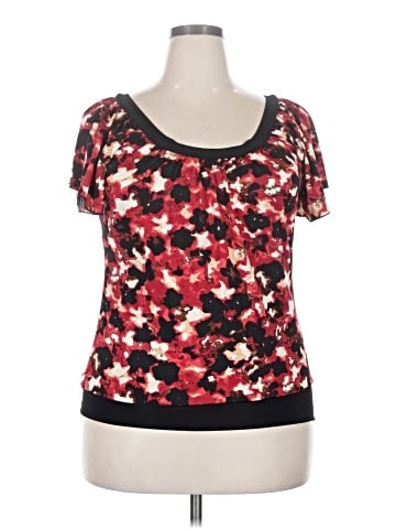 Wrapper Short Sleeve Top (view 1)