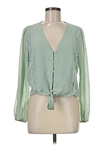 WAYF Long Sleeve Blouse (view 1)