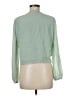 WAYF 100% Polyester Green Long Sleeve Blouse Size M - photo 2