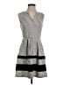 Iz Byer Chevron-herringbone Gray Casual Dress Size 5 - photo 1