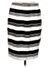 Roz & Ali Stripes Black Casual Skirt Size M - photo 2