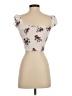 Garage 100% Viscose Ivory Short Sleeve Top Size XS - photo 2
